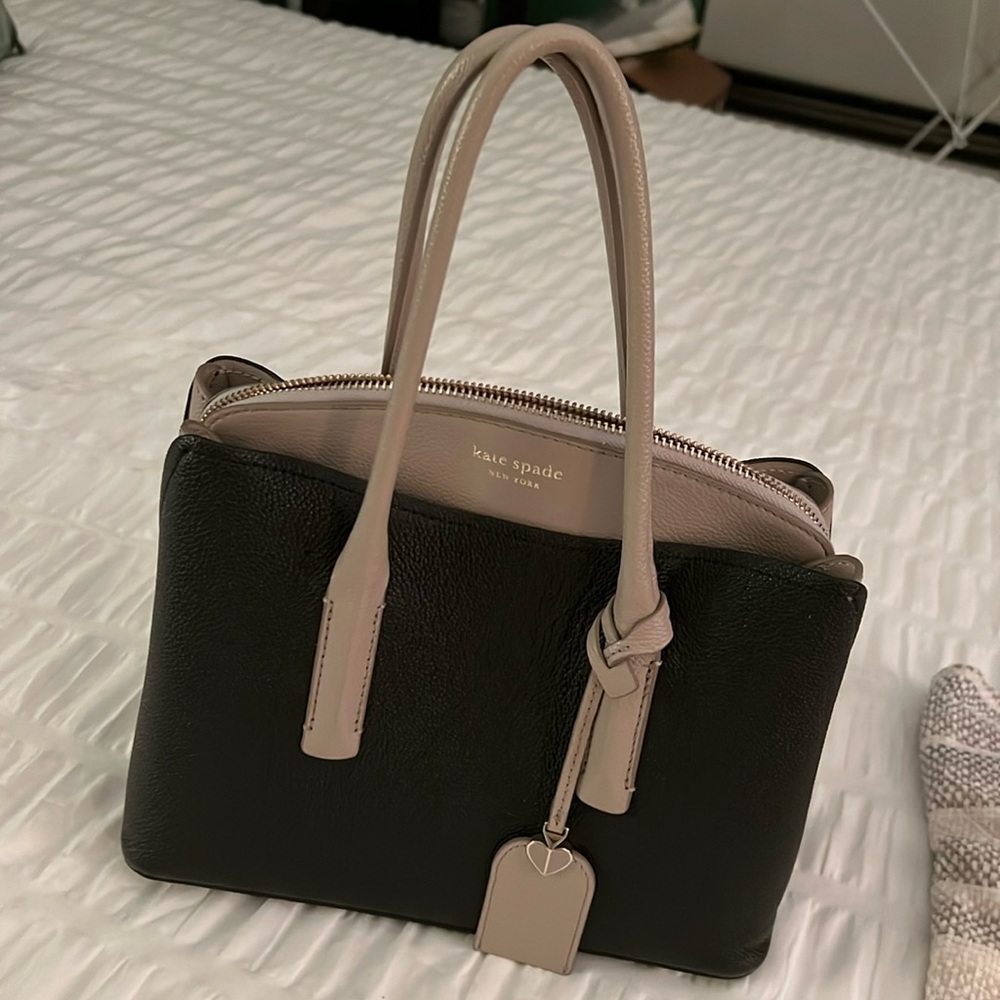 Black and tan Kate Spade purse